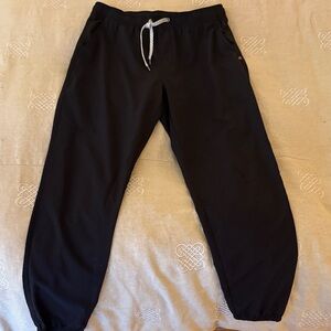 Vuori Men's Black Joggers with White Drawstring